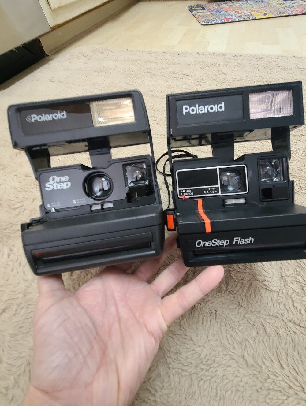Lot Of 2 Vintage Polaroid OneStep Instant Cameras, Untested